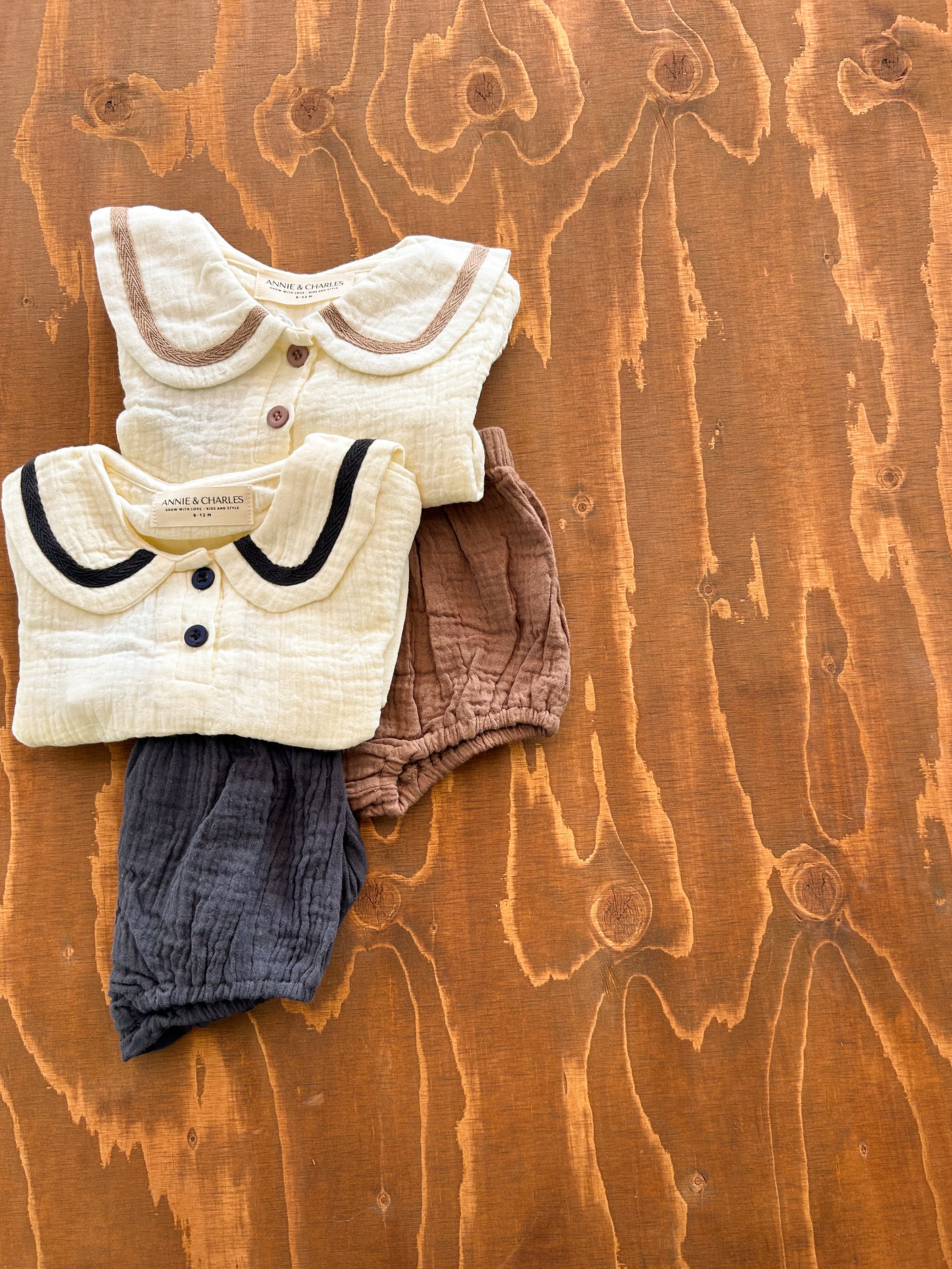 Completo in mussola con camicia e culotte